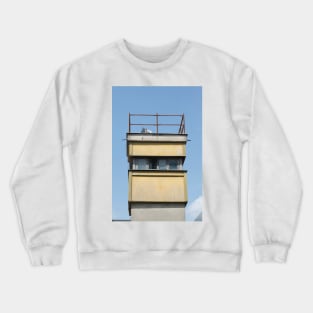 Former watchtower, Berlin Wall Memorial, Bernauer Strasse, Berlin Crewneck Sweatshirt